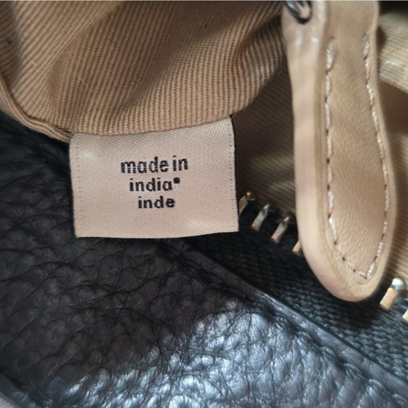 Coach Black and Tan Messenger Bag with Yellow Stripe - Picture 9 of 13